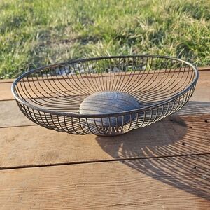 Vintage Mcm Silver Plate Bread Basket Marked Italy Eales 1779